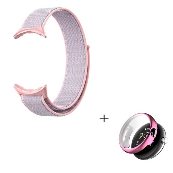 Nylonklokkerem med rosa deksel til Google Pixel Watch - Rosa Pink