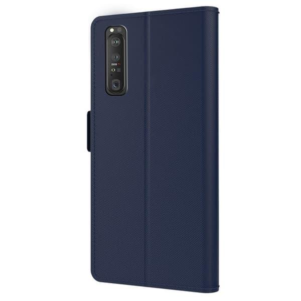 Phone Etui med Make-up Mirror og Slick Design til Sony Xperia 1 III - Blå Blue