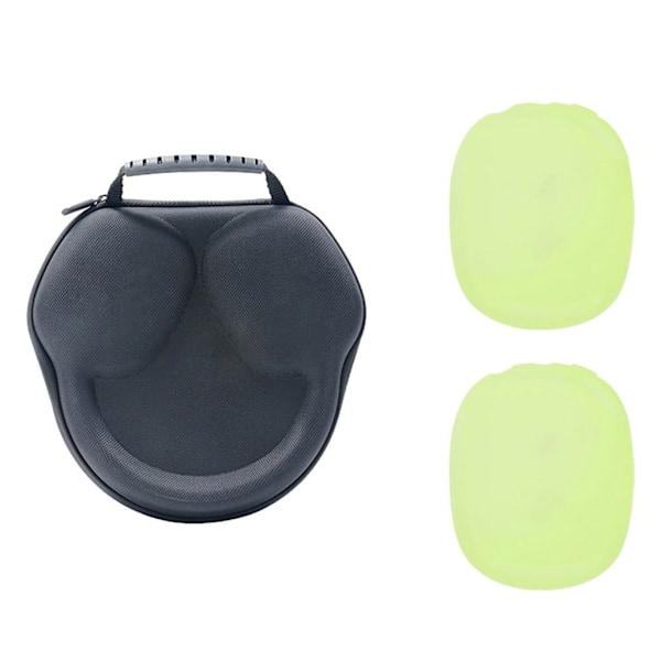 Airpods Max silikonskydd + hylsa - Grön Grön