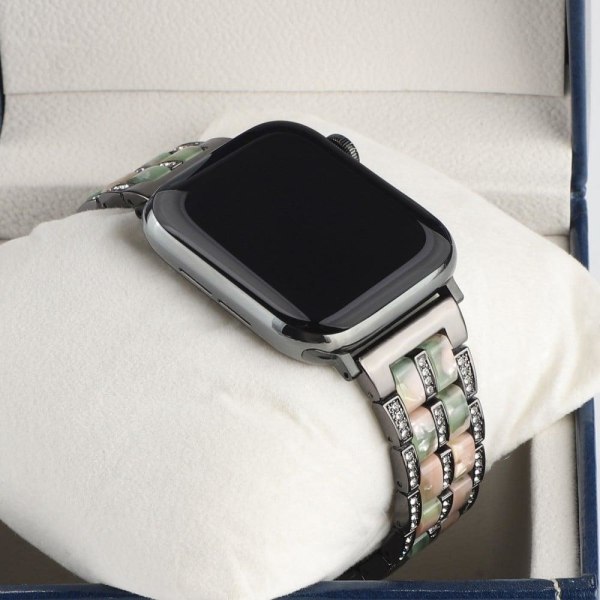 Apple Watch 42mm - 44mm rhinestone décor stainless steel watch s Multicolor