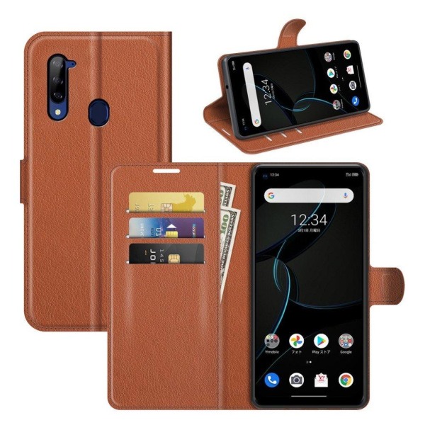 Klassisk ZTE Libero 5G flip etui - Brun Brown