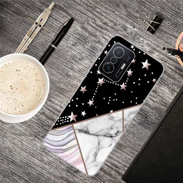 Marble Xiaomi 11T / 11T Pro Etui - Stjernebillede Marmor Tile Black