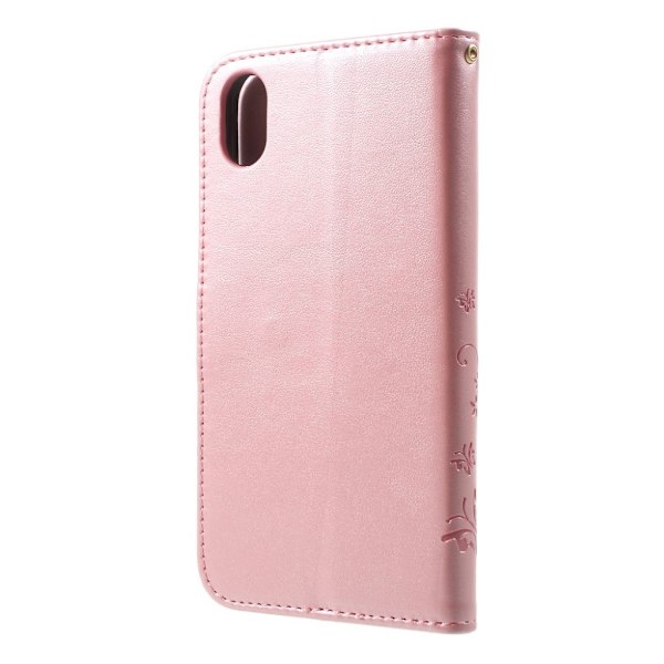 Butterfly läder iPhone Xr fodral - Flerfärgad multifärg