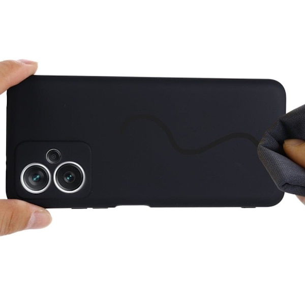 Matt Xiaomi Redmi Note 12 skal av flytande silikon - Svart Svart