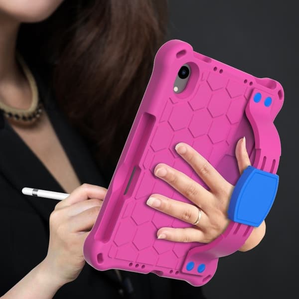 iPad Mini 6 (2021) EVA-deksel med bikakestruktur og stropp - Rose / Blå Pink