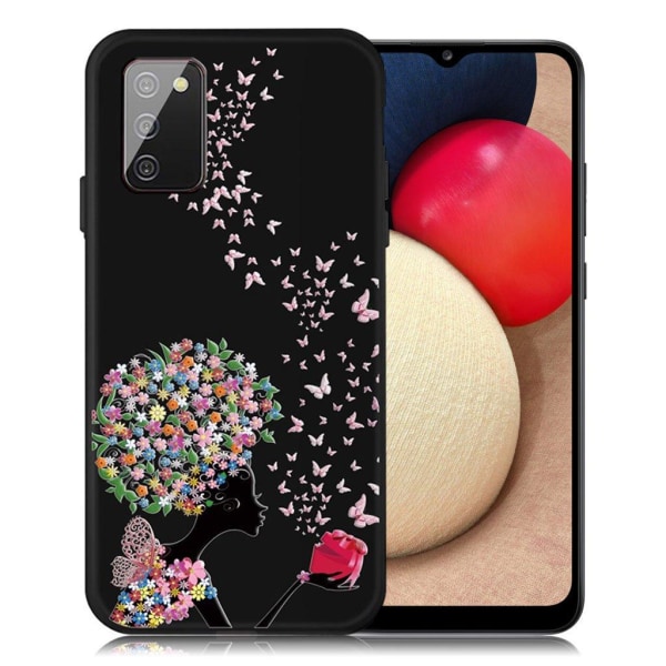 Imagine Samsung Galaxy A02s case - Flowered Girl and Butterfly Multicolor