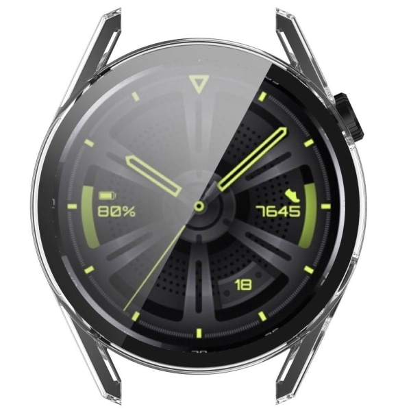 Huawei Watch GT 3 (42mm) TPU frame + tempered glass screen protector - Transparent Transparent