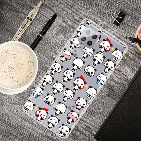 Deco Samsung Galaxy M62 / F62 Etui - Små Pandaer Multicolor