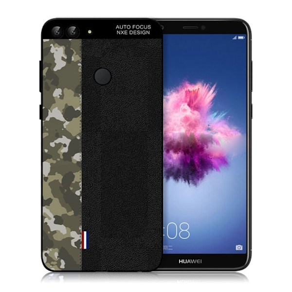 NXE Huawei P Smart kamouflage mønstret etui - Armygrøn Kamouflage / Sort Multicolor