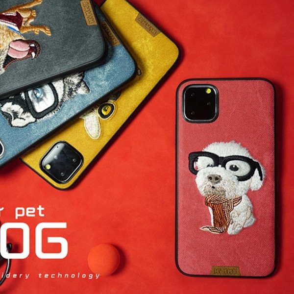 Nimmy Big Eyes iPhone 11 Pro broderet cover - Rød Red