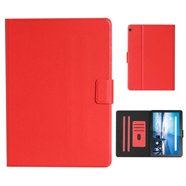 Lenovo Tab M10 simple themed leather case - Red Red
