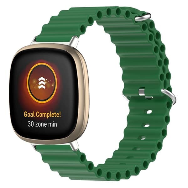 Fitbit Sense 2 / Versa 4 / 3 ocean band style urrem - Grøn Green