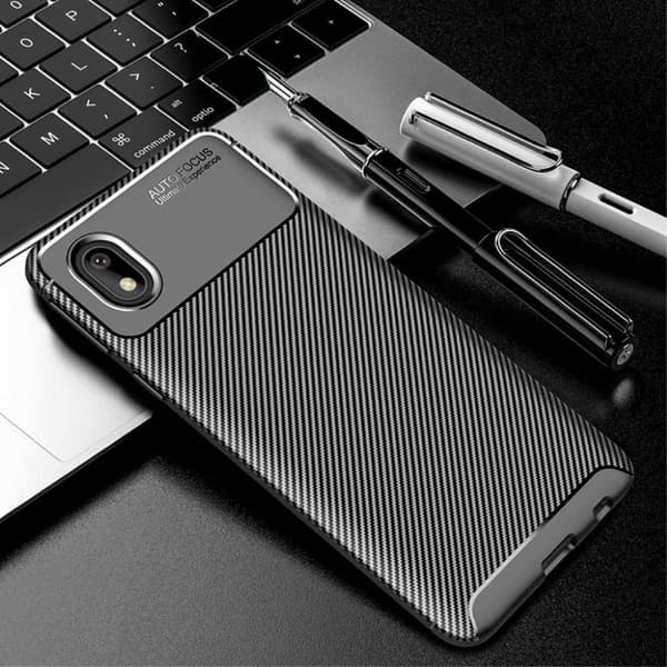 Carbon Shield Samsung Galaxy A01 Core Etui - Svart Black
