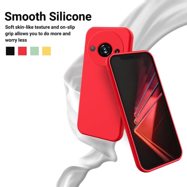 Matte Liquid Xiaomi Redmi A3 / Xiaomi Poco C61 silikone cover - Rød Red