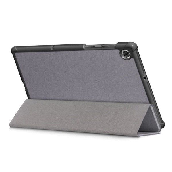 Lenovo Tab M10 FHD Plus simple tri-fold leather case - Grey Silvergrå
