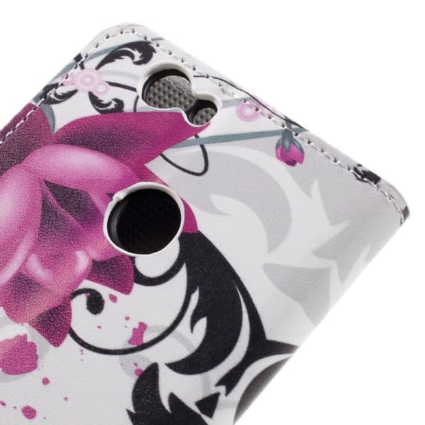 Scherfig Huawei Nova etui - Lilla blomster Purple