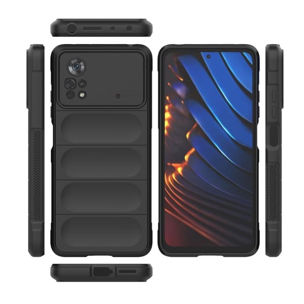 Deksel med mykt grep for Xiaomi Poco X4 Pro 5G - Mørkeblå Blue