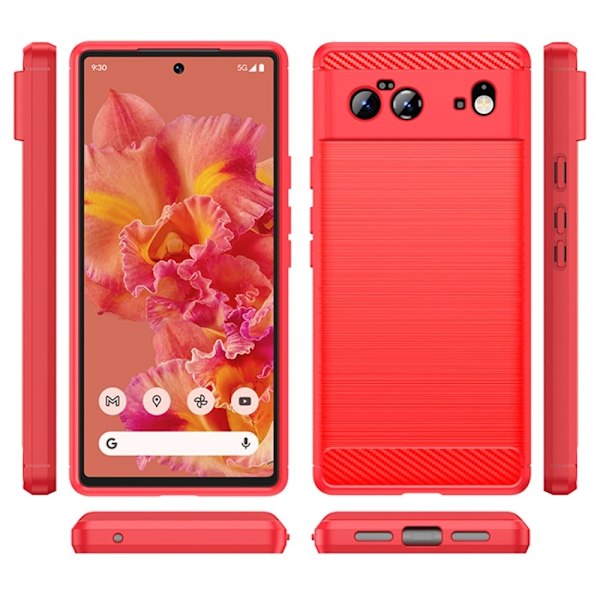 Carbon Flex Etui Google Pixel 6 - Rød Red