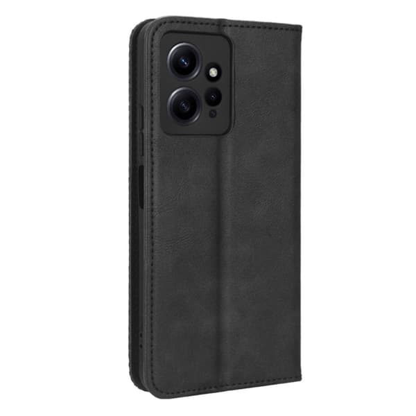 Bofink Vintage Xiaomi Redmi Note 12 Læretui - Svart Black