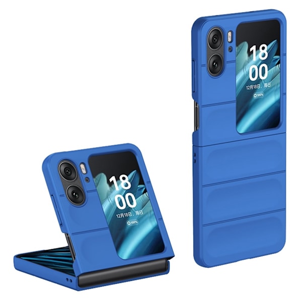 Mjukt greppformat Oppo Find N2 Flip skal - Blå Blå