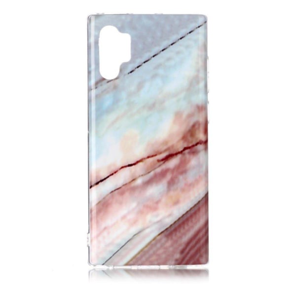 Marmormotiv Samsung Galaxy Note 10 Plus skal - Blå/Ros Marmor Blå