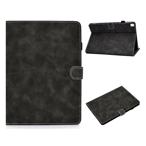 iPad 10.2 (2019) / Air (2019) kiinteä teema nahkainen kotelo - Musta Black