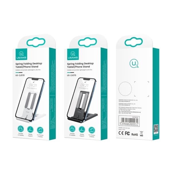 USAMS Universalholder for stasjonær telefon og nettbrett - Hvit White