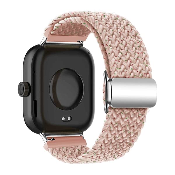 Xiaomi Smart Band 8 Pro / Redmi Watch 4 Loop Strap Magnetic Buckle Woven klockarmband - Konfetti Rosa Rosa