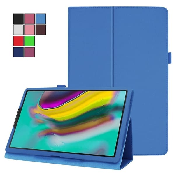 Samsung Galaxy Tab S5e litchi läderfodral (T720) - Baby Blå Blå