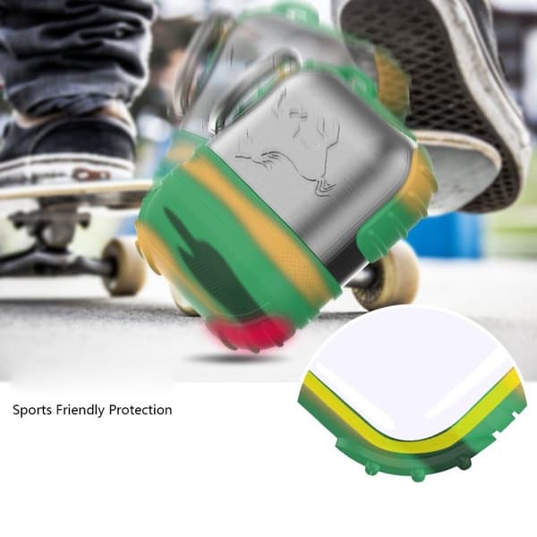 Apple Airpods stødsikkert etui - sølv / kamuflage Multicolor