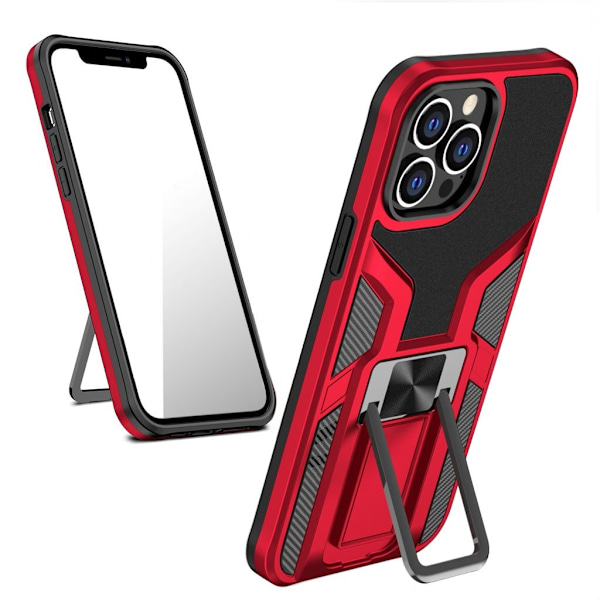 Stöttåligt iPhone 13 Pro Max hybridskal - Röd Röd