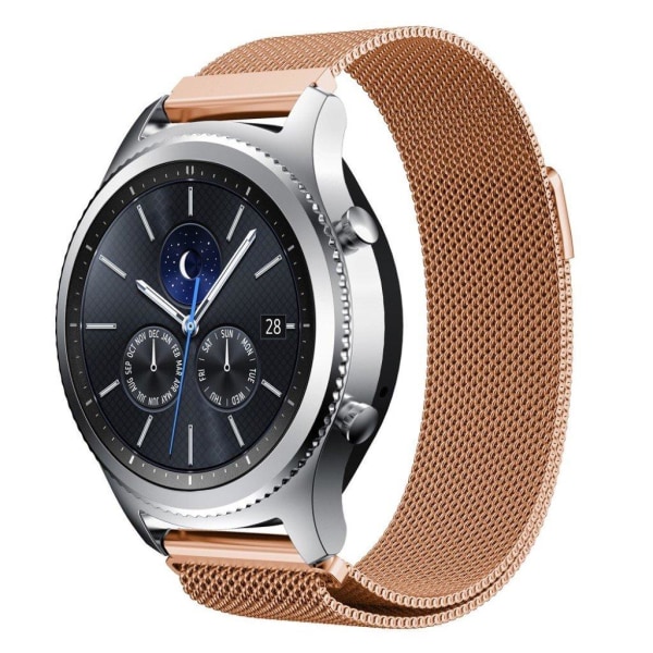 Milanese Samsung Gear S3 rustfrit stål Magnetisk urrem - Rødguld Farve Pink