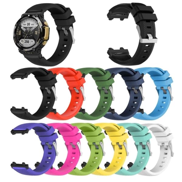 Amazfit T-Rex 2 klokkerem i silikon med twillstruktur - Midnattsblå Blue