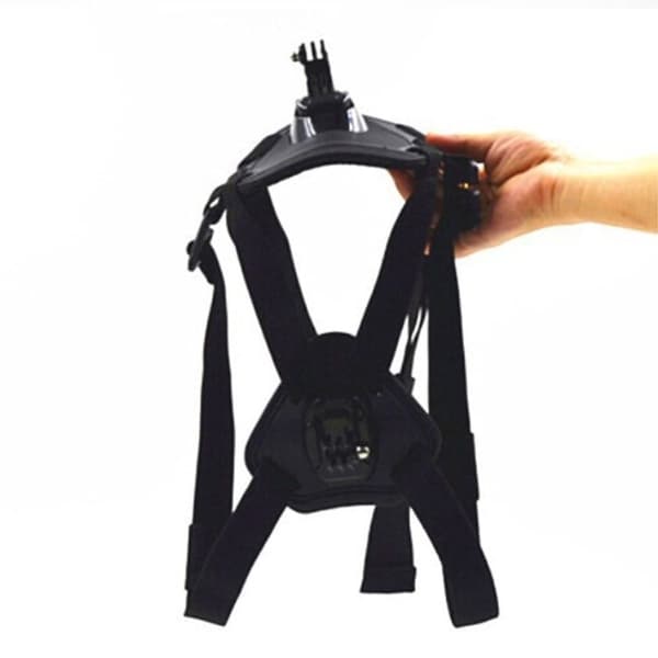Bryst Skulder Hund Seletøy Gopro Mount Black
