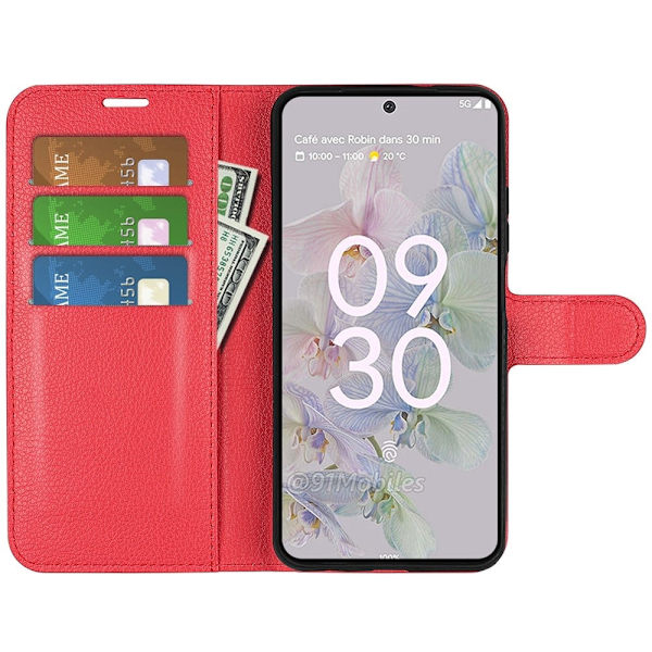 Classic Google Pixel 6a Läppäkotelo - Punainen Red