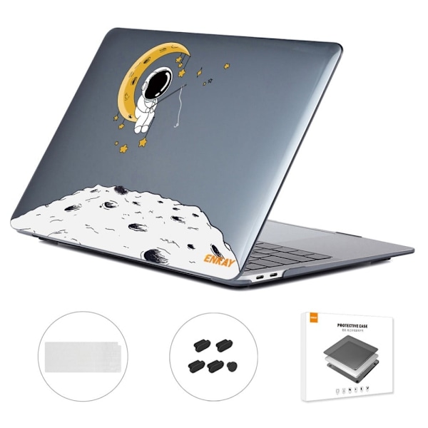 HAT PRINCE MacBook Air 13 Retina (A2179, 2020) / M1 (A2337, 2020) astronauttityyli ja näppäimistön suojus - Kartoitettu Kuussa White