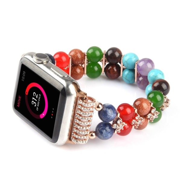 Apple Watch (45mm) rhinestone décor bead watch strap - Rose Gold Rosa