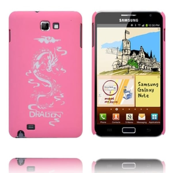Dragon Mattslipt (Hvit) Samsung Galaxy Note Deksel Pink