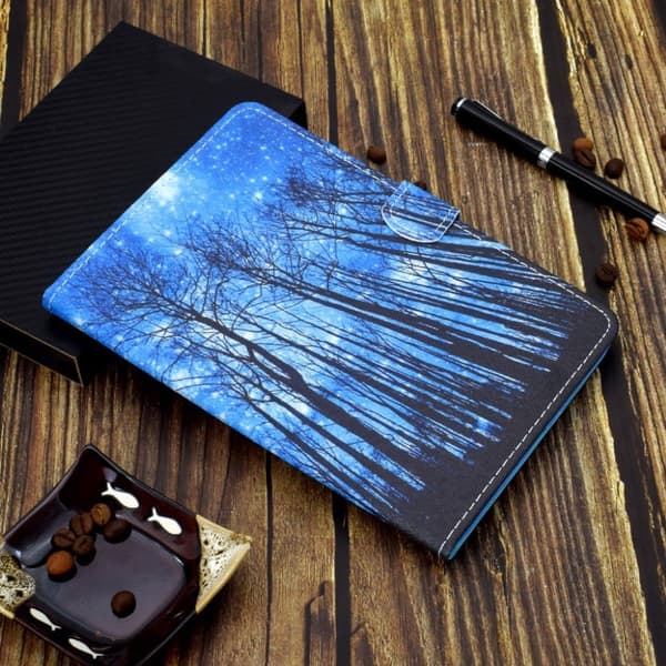 Lenovo Tab M10 HD Gen 2 Beautiful Mønster Printing Lær Etui - Blå / Trær Blue