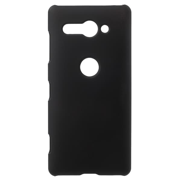 Gummiert etui i hardplast til Sony Xperia XZ2 Compact - Svart Black