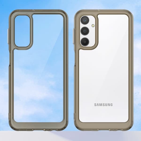 Samsung Galaxy A24 4G smart telefonskal i akryl - Transparent Grå Silvergrå