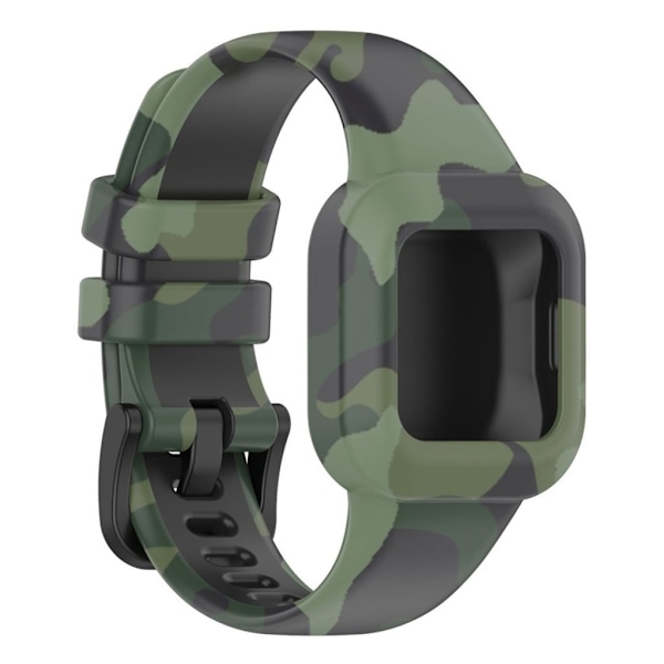 Garmin Vivofit Jr 3 pattern silicone watch band - Camouflage Green Grön