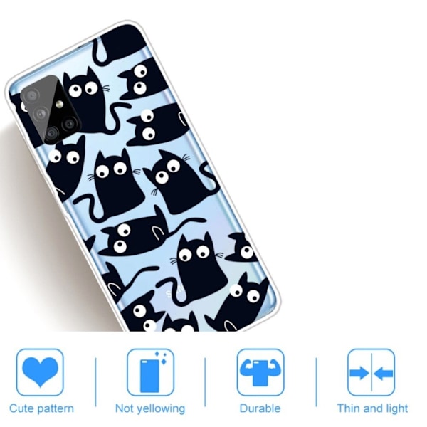 Deco Samsung Galaxy A31 skal - Svarta Katter multifärg