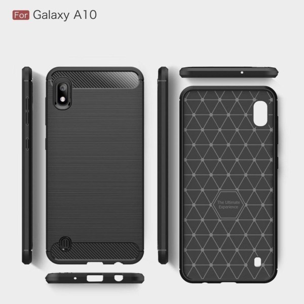 Carbon Flex Samsung Galaxy A10 cover - Sort Black