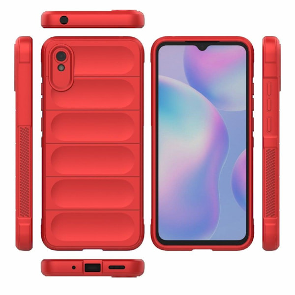 Mjukt greppformat Xiaomi Redmi 9A skal - Röd Röd