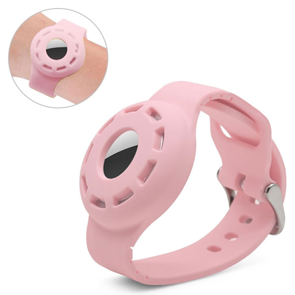AirTags enkle silikone-håndledsrem - Lyserød Pink