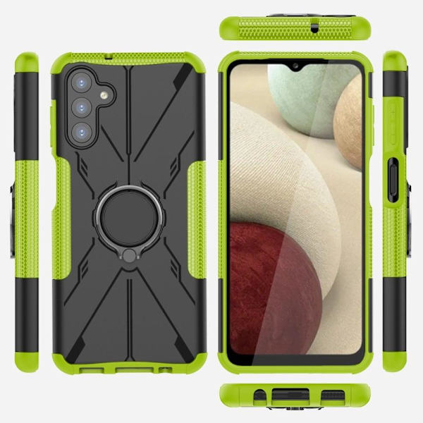 Kickstand-skydd med magnetisk platta för Samsung Galaxy A13 5G - Grön Grön