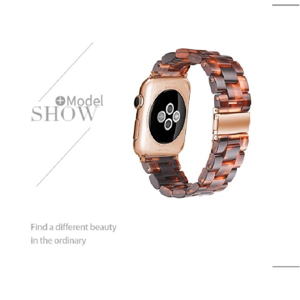 Apple Watch Series 5 44mm fashionable klockarmband - orange / svart multifärg