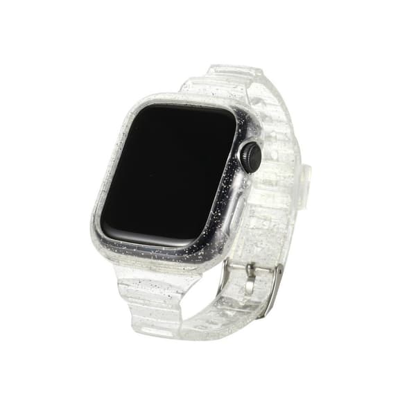glitter themed rem til Apple Watch Series 6 / 5 44mm - grå Silver grey