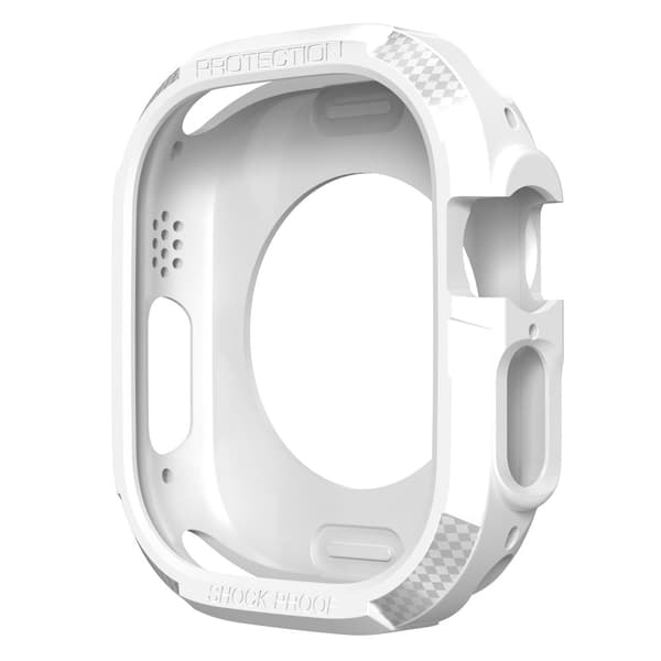 Apple Watch Ultra-överdrag i cabonfiber - Vit Vit